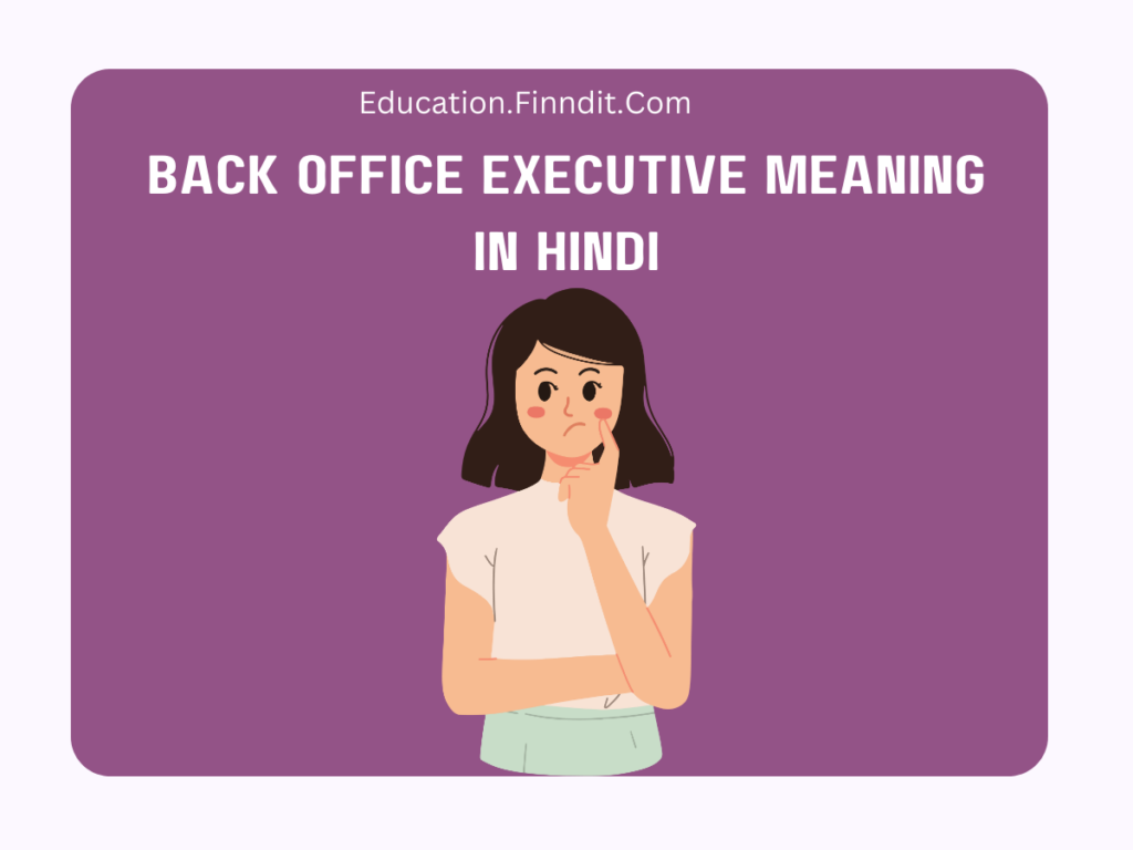 Back Office Executive Meaning In Hindi